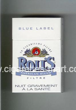 Roll`s (design 1A) (Blue Label / American Blend) ( hard box cigarettes )